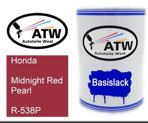 Honda, Midnight Red Pearl, R-538P: 500ml Lackdose, von ATW Autoteile West.